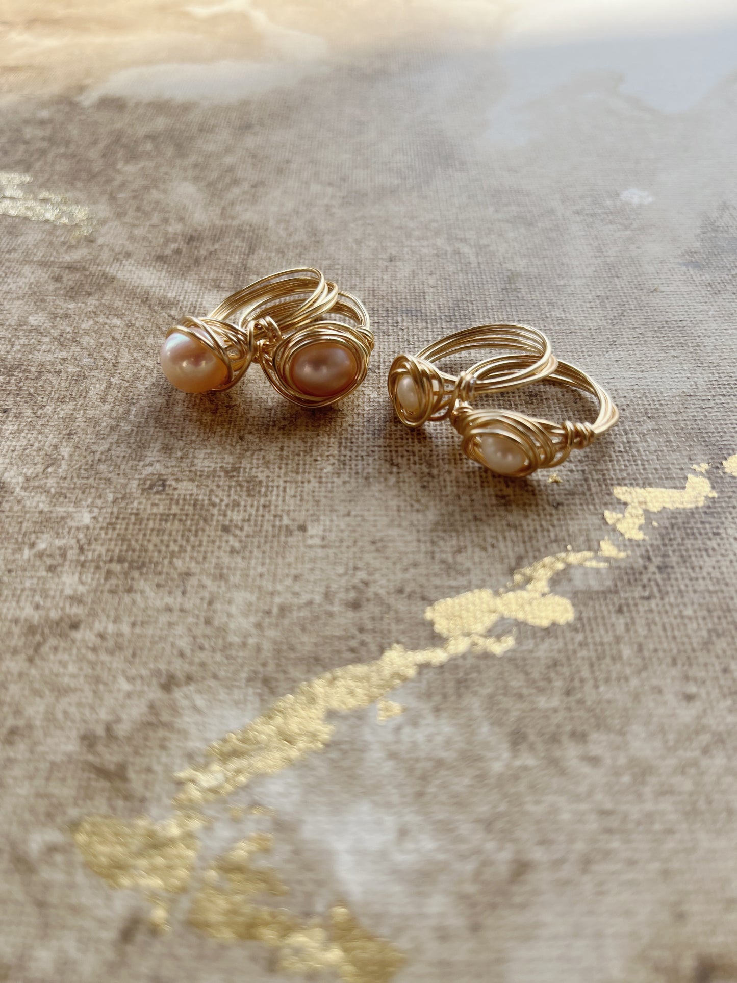 Nested Pearl Ring