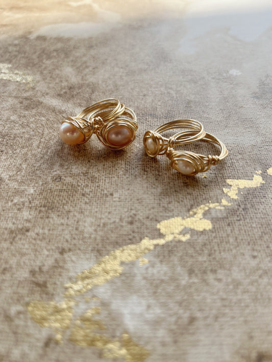 Nested Pearl Ring