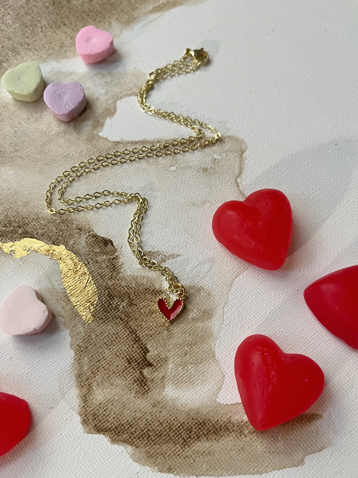 Teensy Heart Charm Necklace